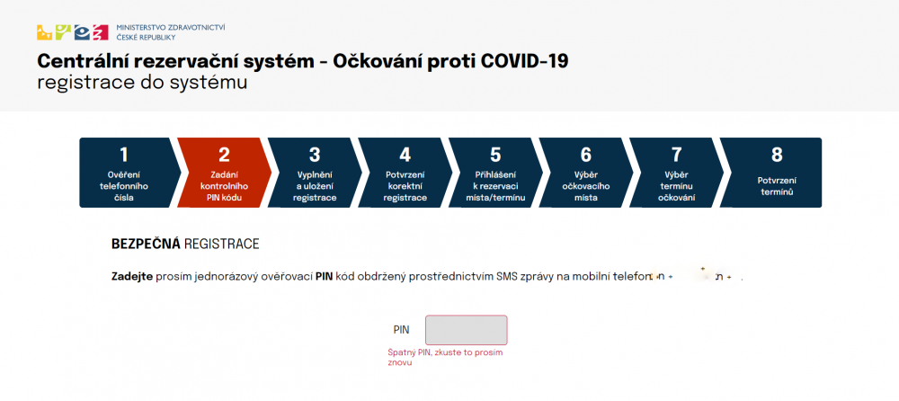 Registrace na očkování proti COVID 19