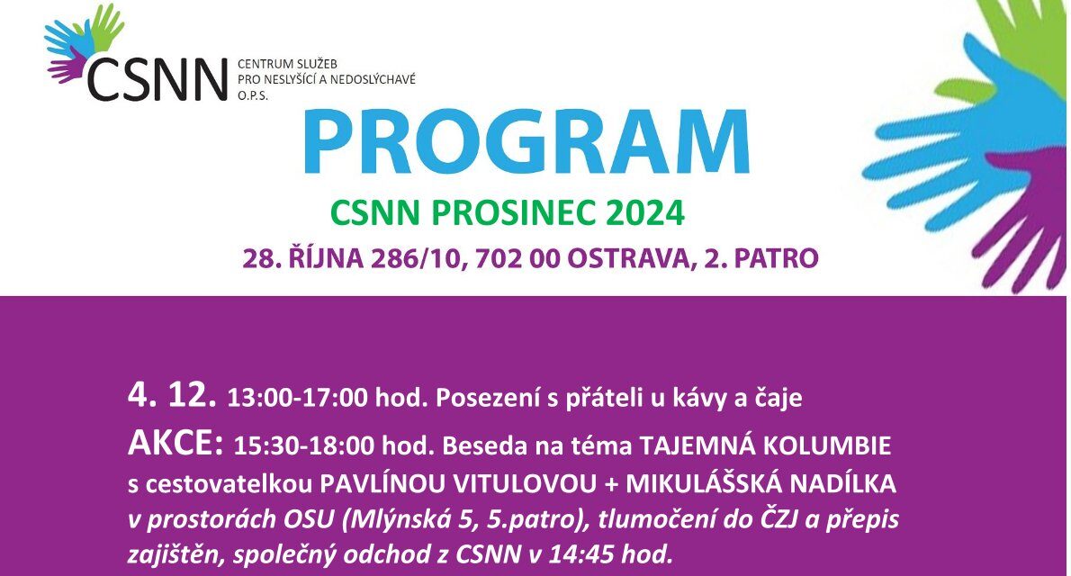 Program na prosinec 2024